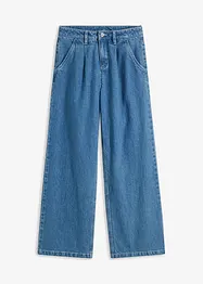 Jeans wide leg, a vita media, bonprix