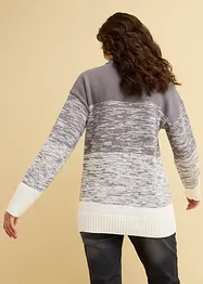 Maglione con zip e colori sfumati, bonprix