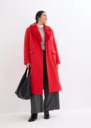 Cappotto con collo in pelliccia sintetica staccabile, bonprix