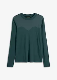 Maglia a maniche lunghe con mesh, bonprix