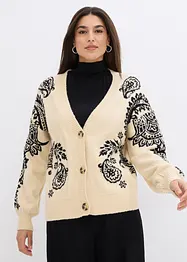 Cardigan con motivo particolare, bonprix