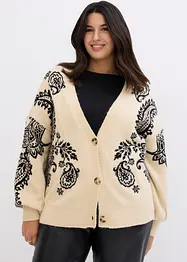 Cardigan con motivo particolare, bonprix