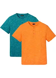 Maglia serafino a maniche corte (pacco da 2), bonprix