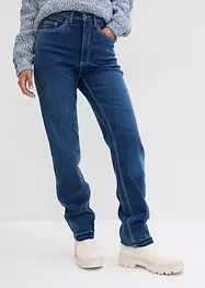 Jeans termici straight, a vita alta, bonprix