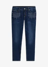 Jeans skinny, a vita media, bonprix