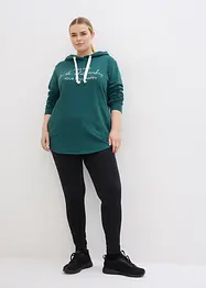 Tuta sportiva con felpa lunga oversize e leggings (set 2 pezzi), bonprix