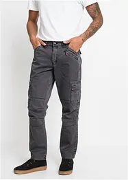 Pantaloni cargo in puro cotone relaxed fit, straight, bonprix
