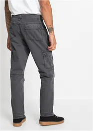 Pantaloni cargo in puro cotone relaxed fit, straight, bonprix