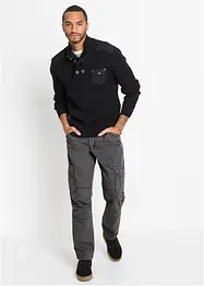 Pantaloni cargo in puro cotone relaxed fit, straight, bonprix