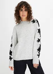 Maglione con collo dritto, bonprix