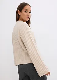 Maglione cropped a coste, bonprix