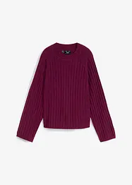 Maglione cropped a coste, bonprix