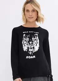 Maglia a maniche lunghe con tigre stampata, bonprix