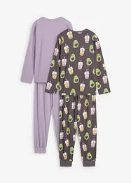 Pigiama con cotone biologico (set 4 pezzi), bonprix