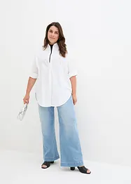 Camicetta oversize in cotone con maniche a 3/4, bonprix