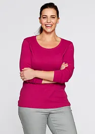 Maglia a maniche lunghe con scollo rotondo in puro cotone biologico, bonprix