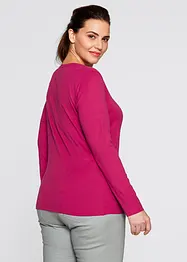 Maglia a maniche lunghe con scollo rotondo in puro cotone biologico, bonprix
