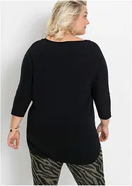 Maglia con maniche a 3/4 in misto viscosa elastan, bonprix