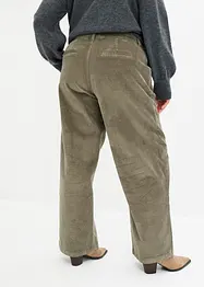 Pantaloni a palazzo in velluto elasticizzato a coste, bonprix