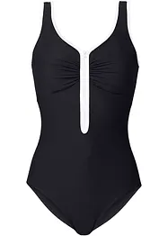 Costume intero con cerniera e effetto modellante leggero, bonprix