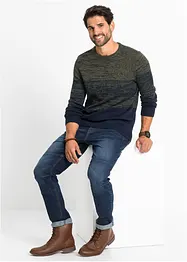 Maglione dalla linea comfort in filato fine misto cotone, bonprix