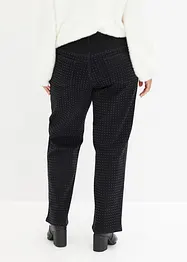 Pantaloni elasticizzati con strass, bonprix