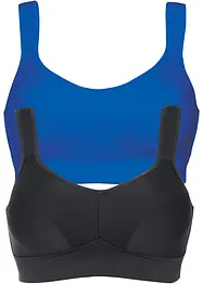 Reggiseno sportivo con sostegno medio (pacco da 2), bonprix