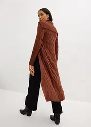 Maxi cardigan in maglia a trecce, bonprix