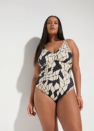 Costume intero con scollatura a V e effetto modellante leggero, bonprix