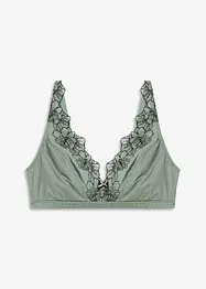 Bralette a triangolo senza ferretto con effetto lucido, bonprix