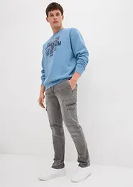 Jeans elasticizzati cargo regular fit, straight, bonprix