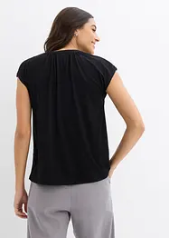 Maglia serafino a maniche corte, bonprix