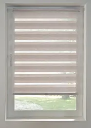 Tenda a rullo doppia effetto lino senza cordicella, bonprix