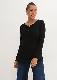 Maglia con bottoncini in puro cotone biologico, bonprix