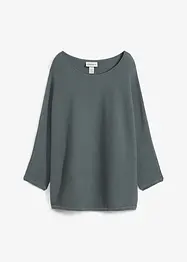 Maglione oversize a costine in misto viscosa, bonprix