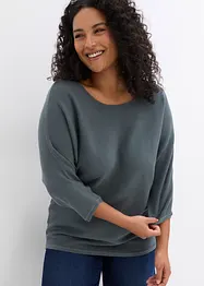 Maglione oversize a costine in misto viscosa, bonprix