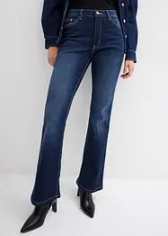 Jeans bootcut elasticizzati, vita alta, bonprix