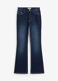 Jeans bootcut elasticizzati, vita alta, bonprix