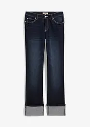 Jeans straight con cinta comoda, vita media, bonprix