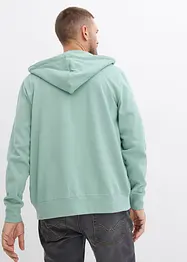 Felpa con zip, cappuccio e interno garzato morbido, bonprix