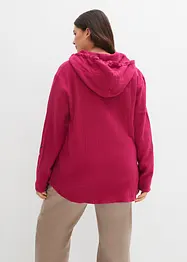 Blusa in mussola di puro cotone con cappuccio, bonprix
