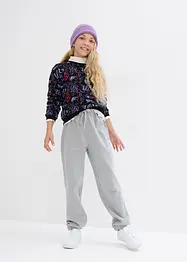 Pantaloni in felpa in puro cotone biologico (pacco da 2), bonprix