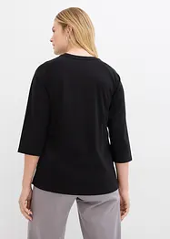 Maxi maglia svasata in interlock, bonprix