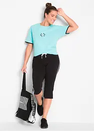 Pantaloni capri in cotone elasticizzato (pacco da 2), bonprix