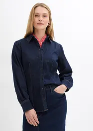 Camicia di jeans con maniche a palloncino, bonprix