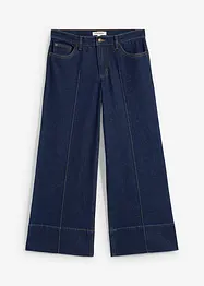 Jeans cropped wide leg, a vita media, bonprix