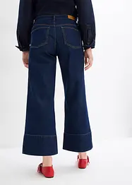 Jeans cropped wide leg, a vita media, bonprix