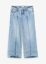 Jeans cropped wide leg, a vita media, bonprix