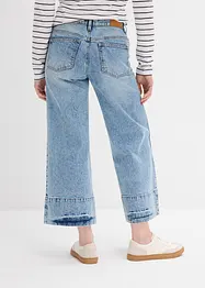 Jeans cropped wide leg, a vita media, bonprix