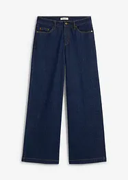 Jeans wide leg, a vita media, bonprix